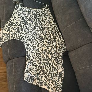 Bodycon blue gray leopard dress